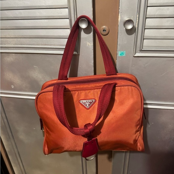 Prada Red Orange Handbag - Picture 1 of 10